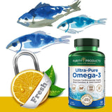 Omega 3 Ultra Puro Purity Products, 60 cápsulas