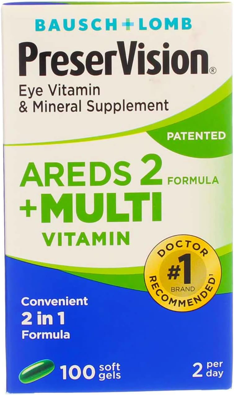 Vitaminas para los ojos Bausch & Lomb, 100 geles suaves, 2 pack