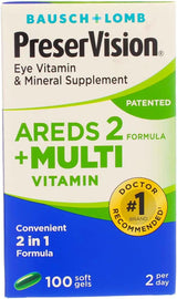 Vitaminas para los ojos Bausch & Lomb, 100 geles suaves, 2 pack