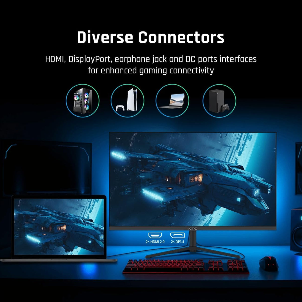 Monitor Gaming KTC 24 FHD 165Hz 1ms HDR, Modelo H24T09P
