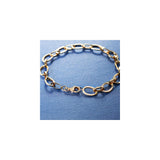 Pulseras de eslabones ovalados de oro amarillo de 14