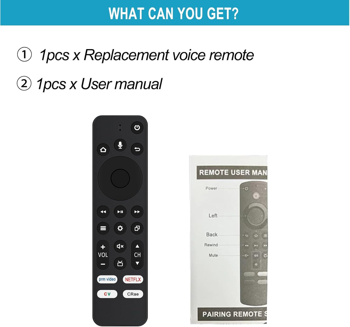Control remoto CP-RC1NA-22 para TV Smart Insignia/Toshiba