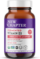 Nuevo Capítulo Vitamina D3 Fermentada 2000 IU, Orgánico, 60 cápsulas