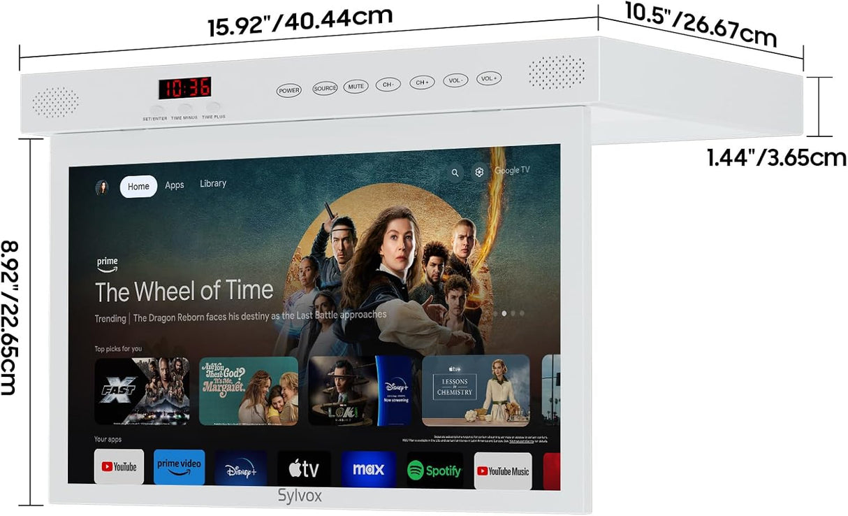 Televisor SYLVOX 15.6 1080P Smart para Cocina y RV