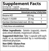 Doctor's Best Betaine HCI Pepsin and Gentian Bitters, No-GMO