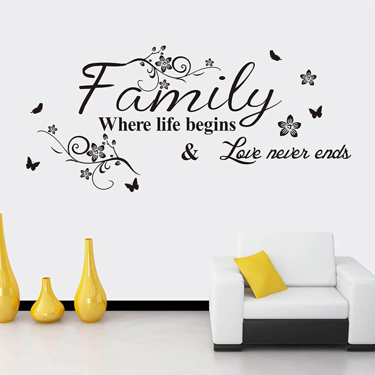 Vinilos de Pared, Decoración Hogar, Amor y Vida, Modelo 2023