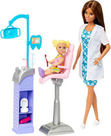 Barbie Carreras Set Dentista con Muñeca Doctor, Accesorios