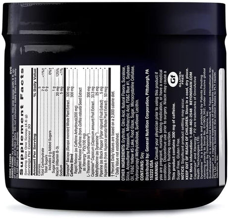 Suplemento BEYOND RAW Burn MF Fórmula metabólica  30 porc
