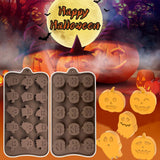 Moldes Silicona Halloween 2 Piezas para Galletas y Chocolates