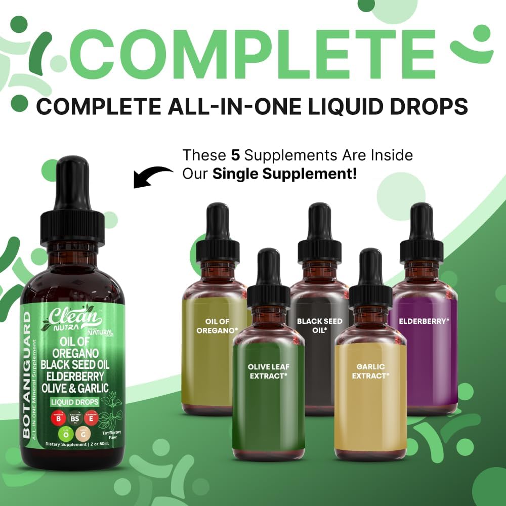 Nutra BOTANIGUARD Drops con Oregano, Aceituna y Elderberry