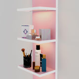Estante Flotante 5 Niveles con Luz LED, Organizador Vertical