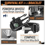 Pulsera de supervivencia (paquete de 2) brújula, encendedor