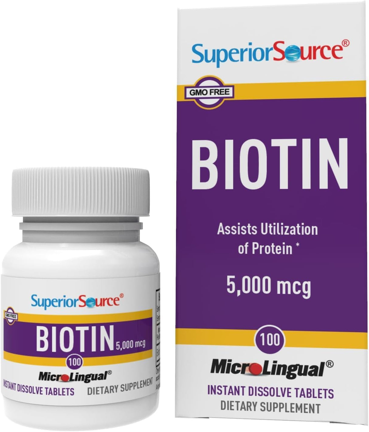 Biotina Superior Source 5000 mcg, Disolución rápida, 100 cápsulas