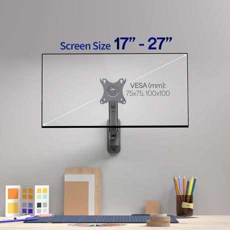 Soporte de Pared Ajustable VIVO, Articulado, 17-27, MOUNT-V001A