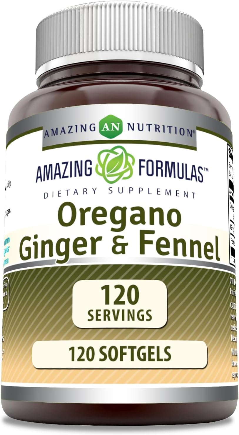 Formulas Oregano con Jengibre y Hinojo, 120 Softgels