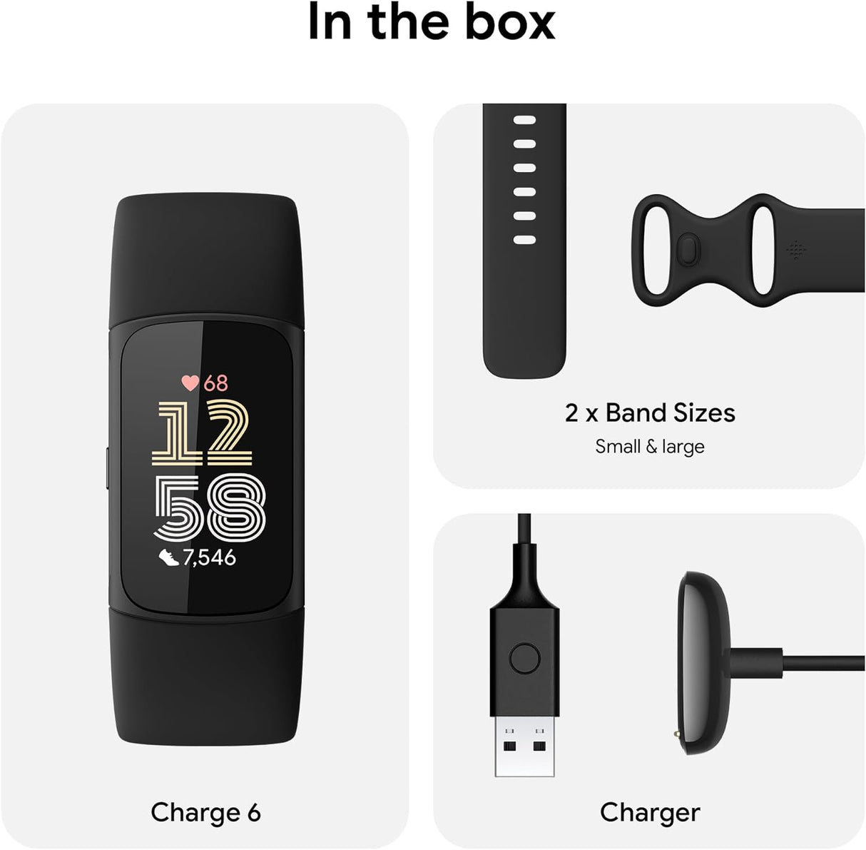 Fitbit Charge 6 con apps de Google, ritmo cardíaco y GPS