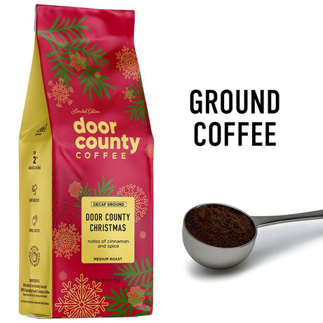 Café Molido de Navidad DECAF Door County | 100% Arábica