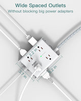 Regleta protectora de sobretensiones – 8 enchufes amplios
