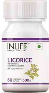 Suplemento Extracto de Regaliz INLIFE, 500 mg, 60 Cápsulas