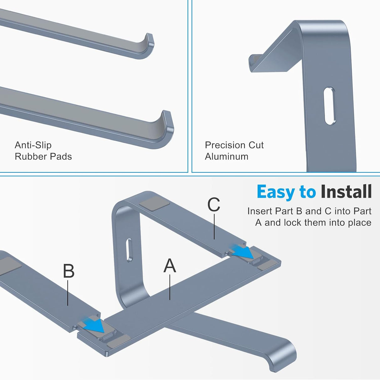 Soporte de Laptop OMOTON, Aluminio, Compatible 11-16