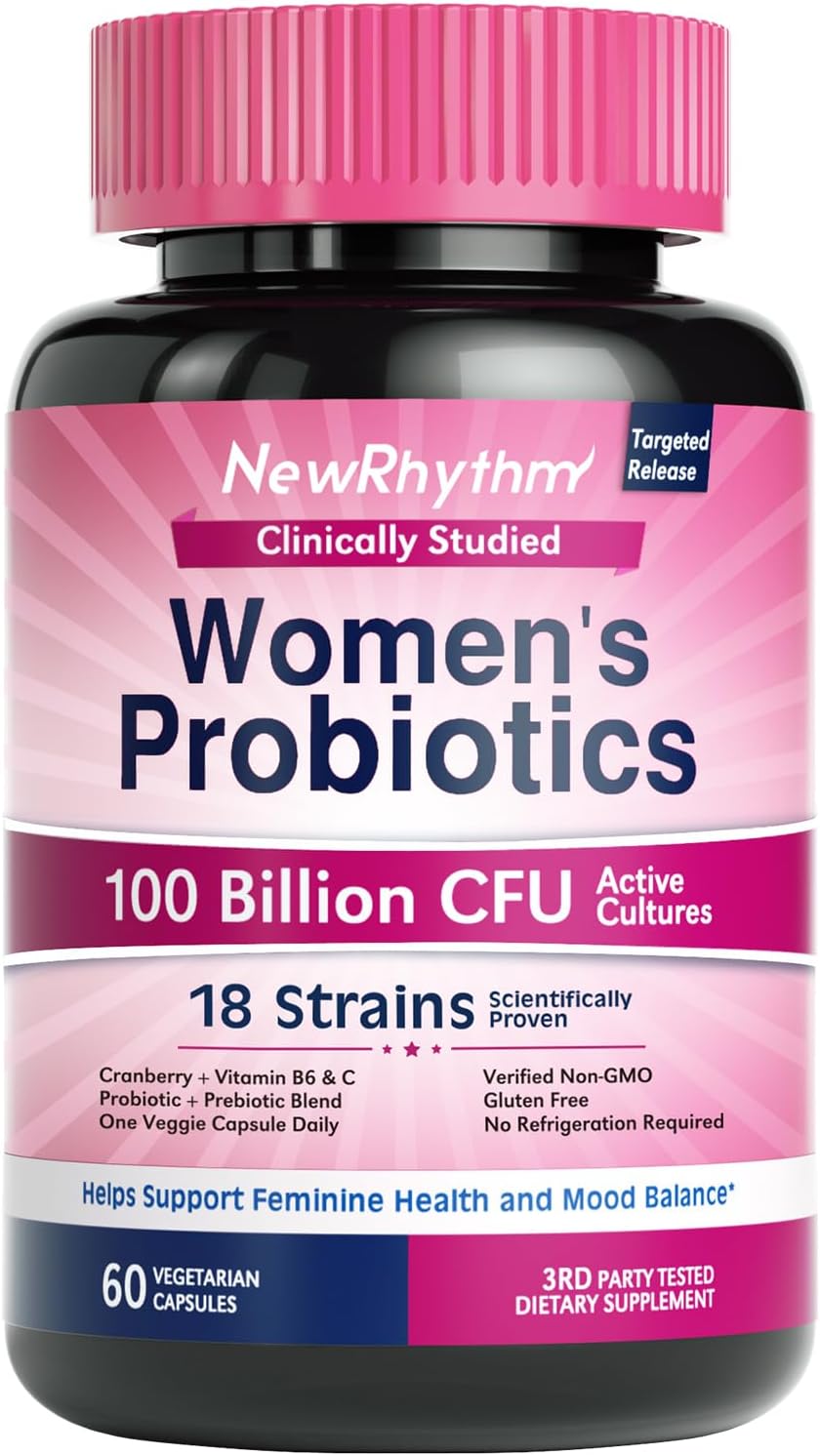 Probióticos para Mujeres con Vitamina C y Arándano, 18 Cepas