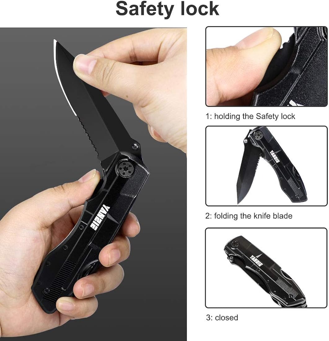 Cuchillo de bolsillo de hombre, cuchillo plegable para caza
