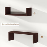Estantes Flotantes SRIWATANA para Pared, Set de 5, Madera