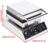 Máquina de Waffles 1750W, No Stick, Control T° y Tiempo, 4 Pcs