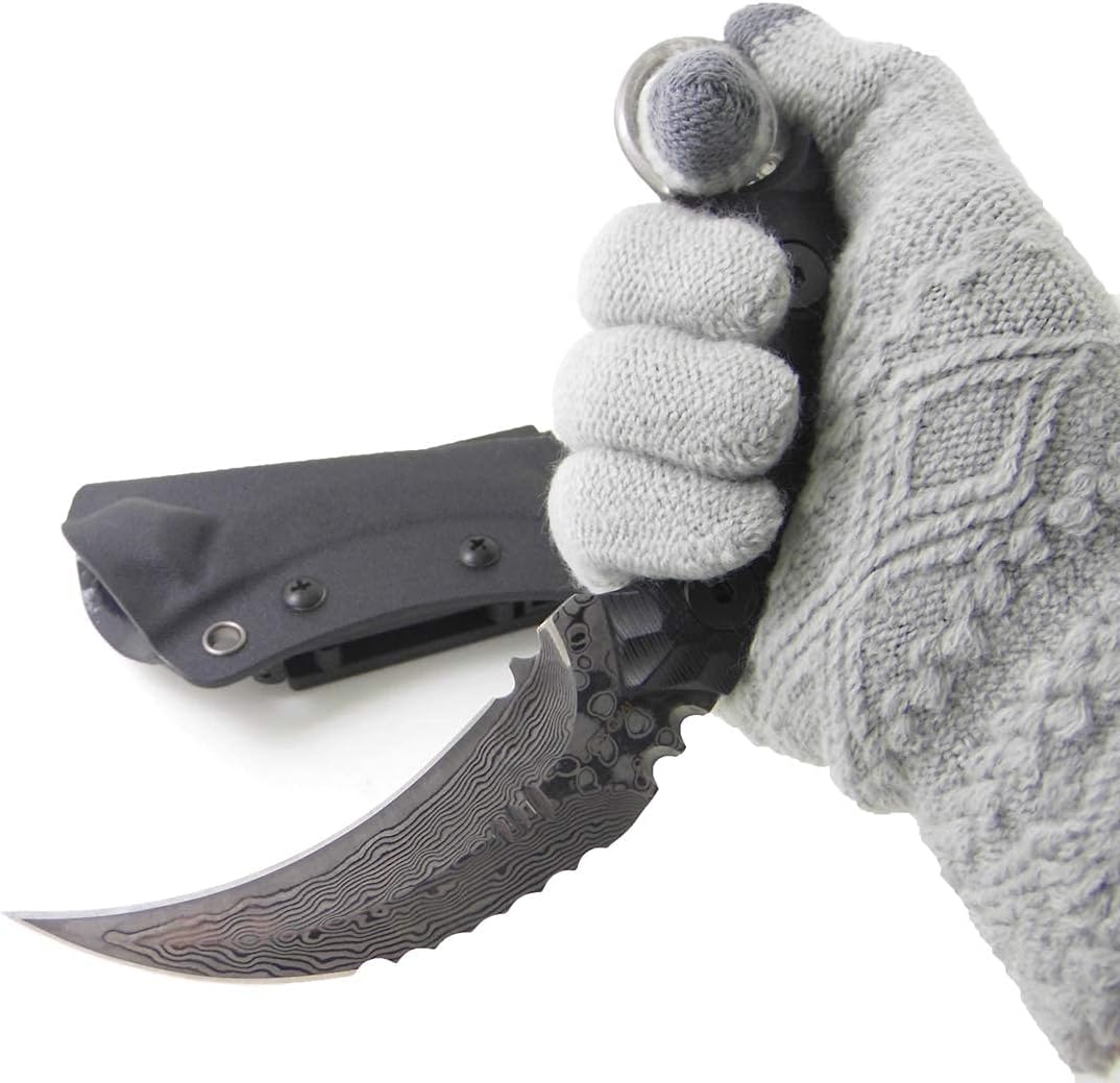 Cuchillo táctico de supervivencia de doble filo con funda