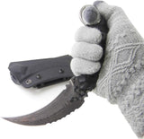 Cuchillo táctico de supervivencia de doble filo con funda