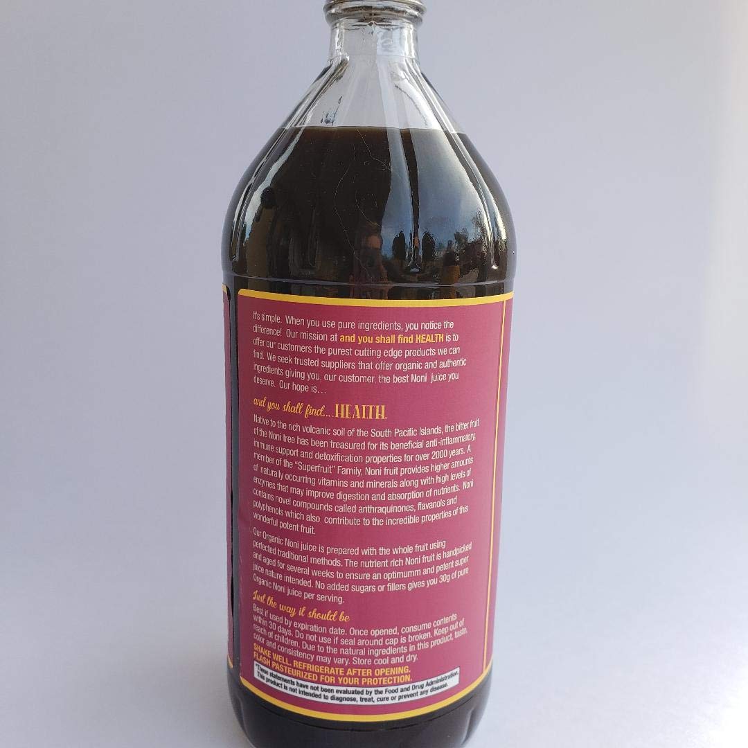 Suplemento Organic Only NONI Jugo de fruta 100% puro 32 oz
