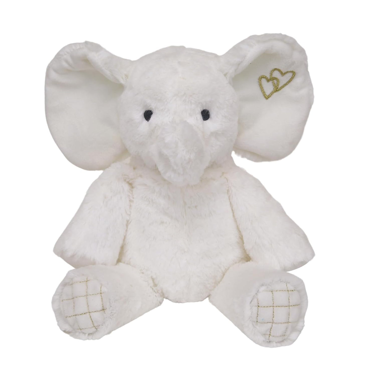 Lambs &amp; Ivy Signature Jamboree - Elefante de peluche, malvavisco, gris, dorado, blanco