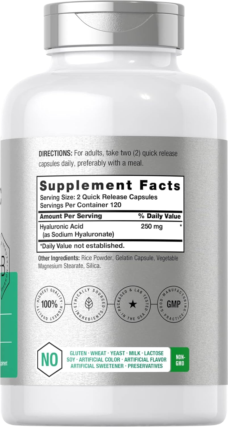 Horbaach Cápsulas de ácido hialurónico 250 mg