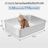 Caja de arena de viaje para gatos Harhana de acero inox.