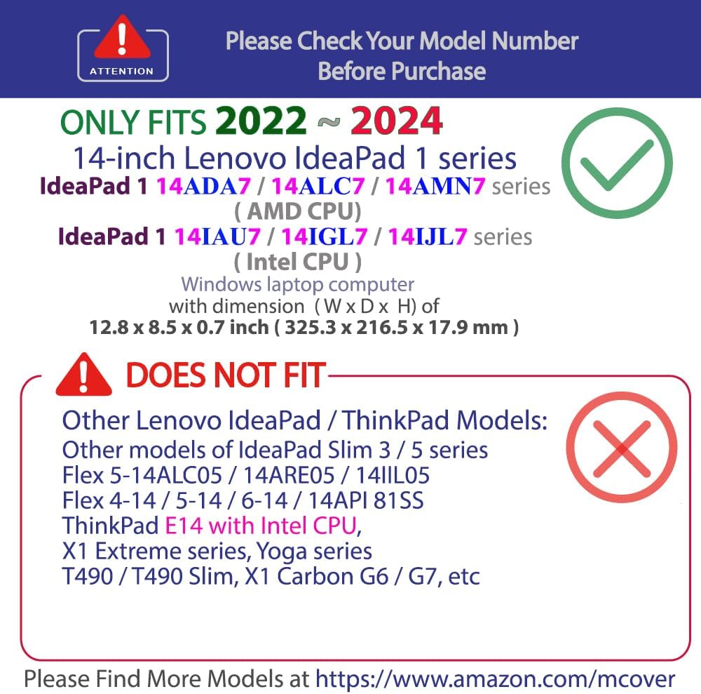 Funda mCover para Lenovo IdeaPad 1 Series 14 (2022-2024)