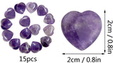 15 paquetes de cristal curativo de 0.8 pulgadas, amatista