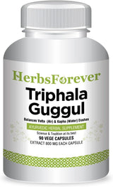 Suplemento Triphala Guggulu Formulación ayurvédica 90 cáp