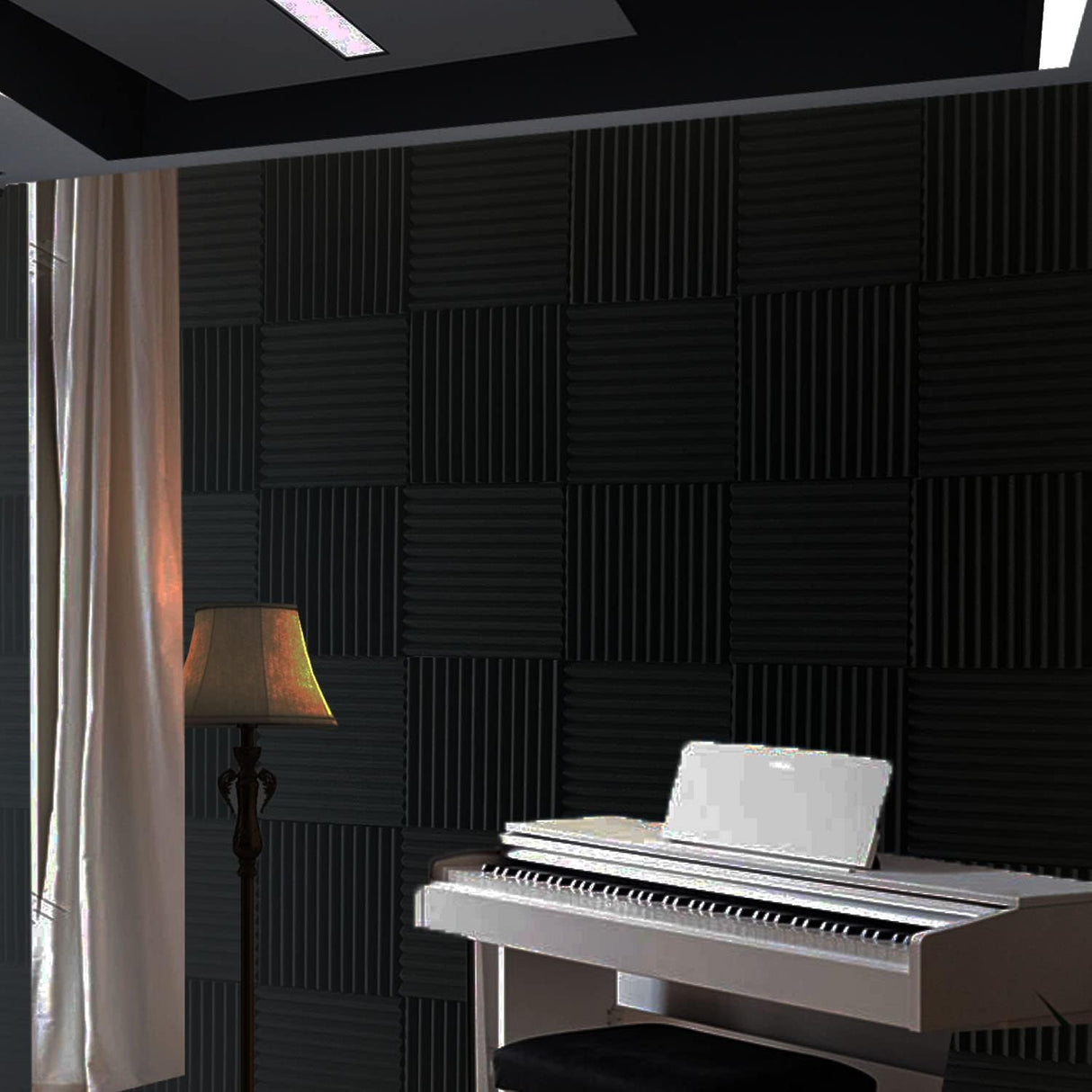 Paneles Acústicos Wedge 12 x 12 x 1 - 48 Piezas para Estudio