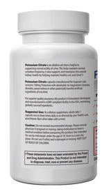 Suplemento de citrato de potasio Dosis de 100 mg 120 cápsulas