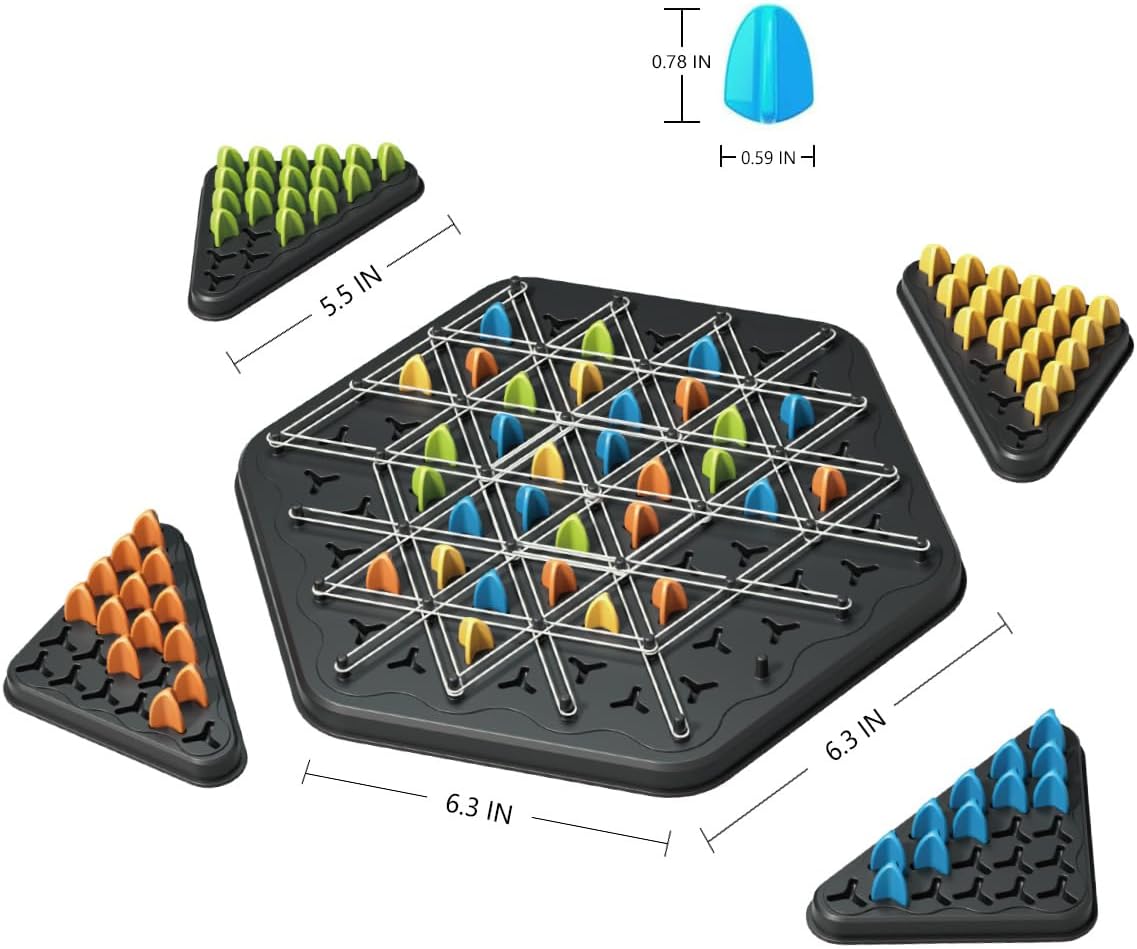 Juego de Ajedrez en Cadena, Juego de Mesa Familiar, 2-4 Jugadores