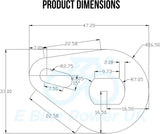 Juego de Brazo de Torque para Ebike, Acero Inoxidable, M14
