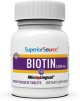 Biotina Superior Source 5000 mcg, Disolución rápida, 100 cápsulas