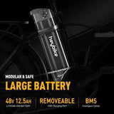 Bicicleta eléctrica Heybike Mars, 1000W, 50 millas, 20 x 4.0