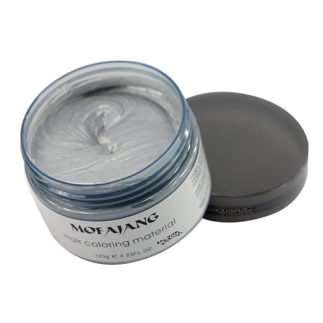 Cera de color de cabello gris plateado, cera natural