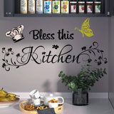 Vinilos Decorativos de Cocina, Frases Bless This Kitchen
