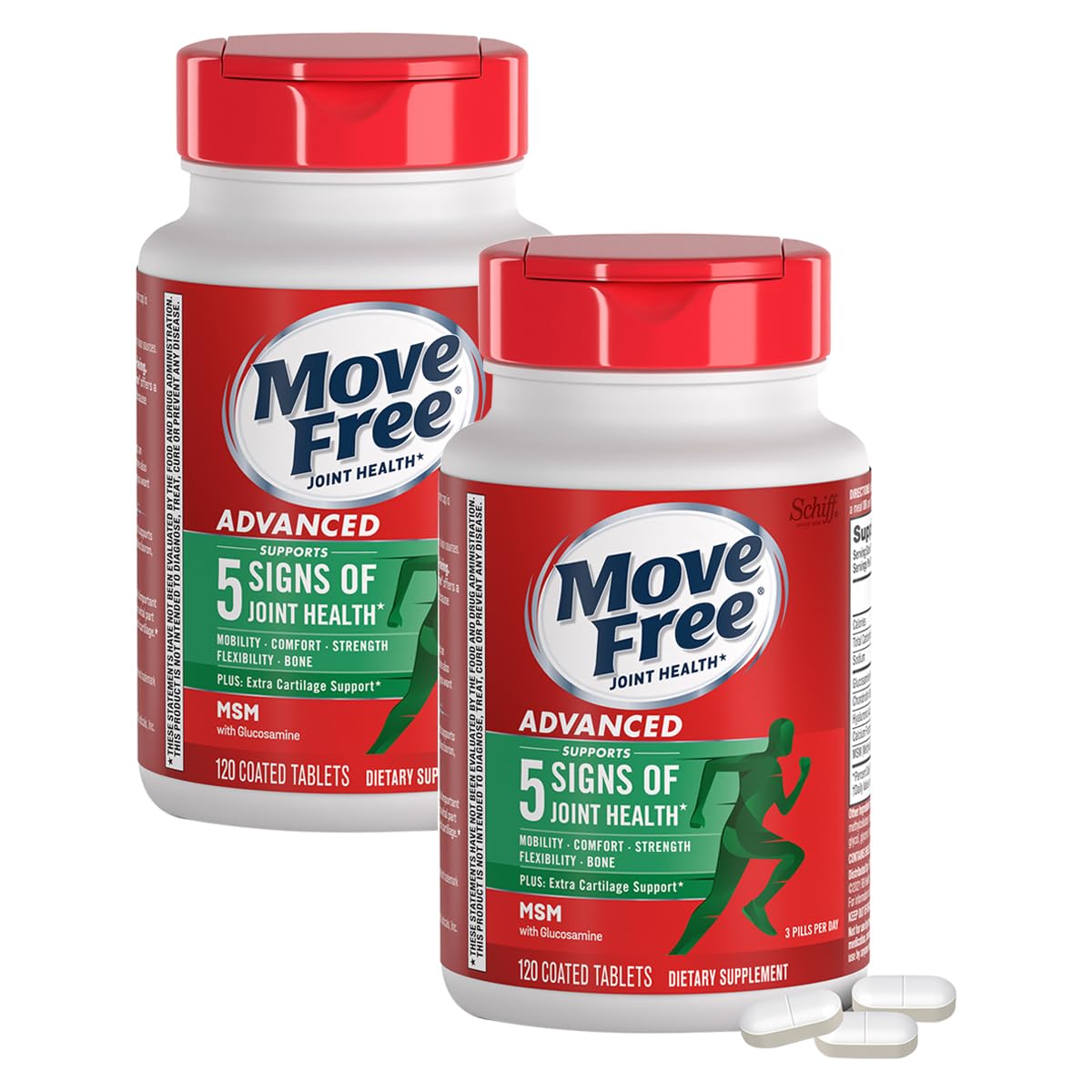 Move Free Avanzado Plus MSM, Glucosamina y Condroitina, 120 ct