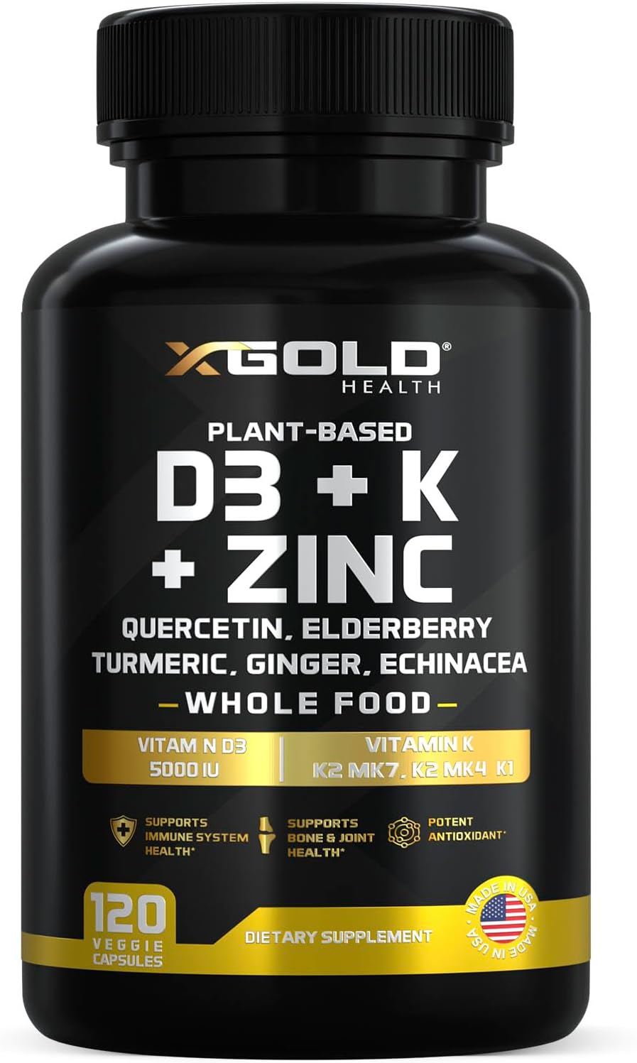 Suplemento multivitamínico 8 en 1 Lichen D3 K2 Zinc Quercetina