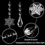 Decoraciones de Cristal para Árbol YUJUN 38PCS Copos de Nieve