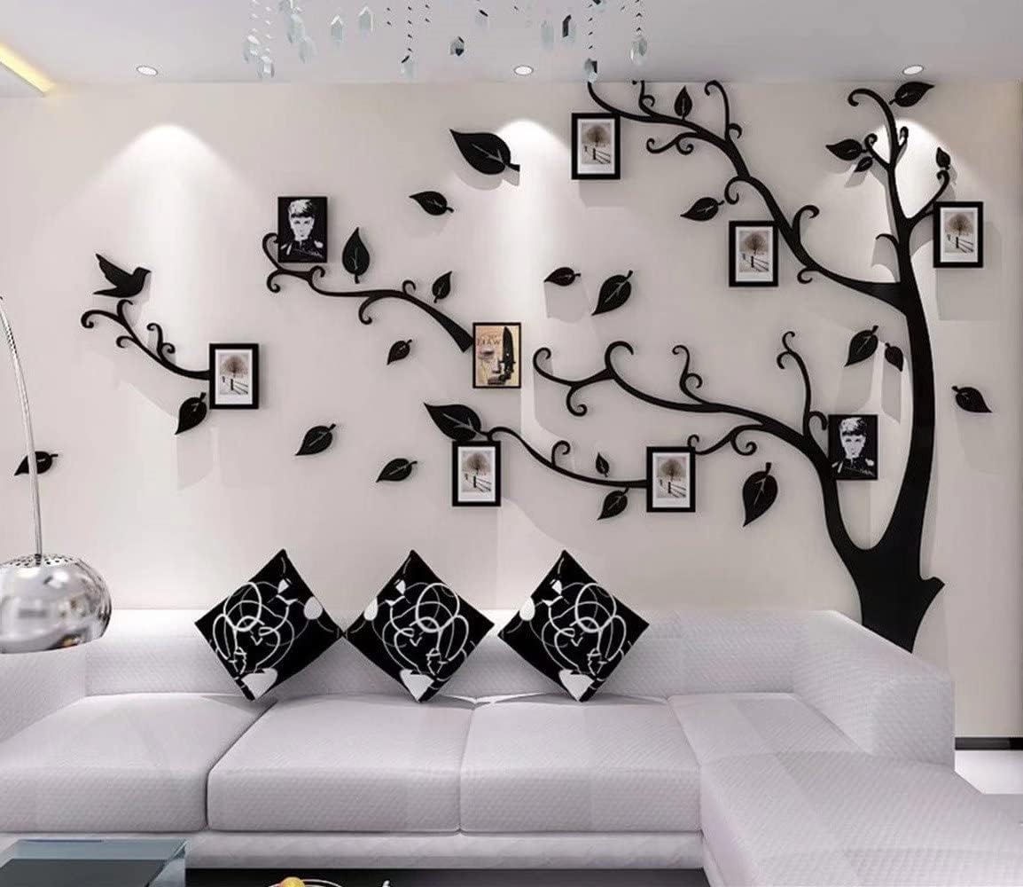 Vinilo de Pared Árbol 3D - Marco Fotos Familiar, 91x69in