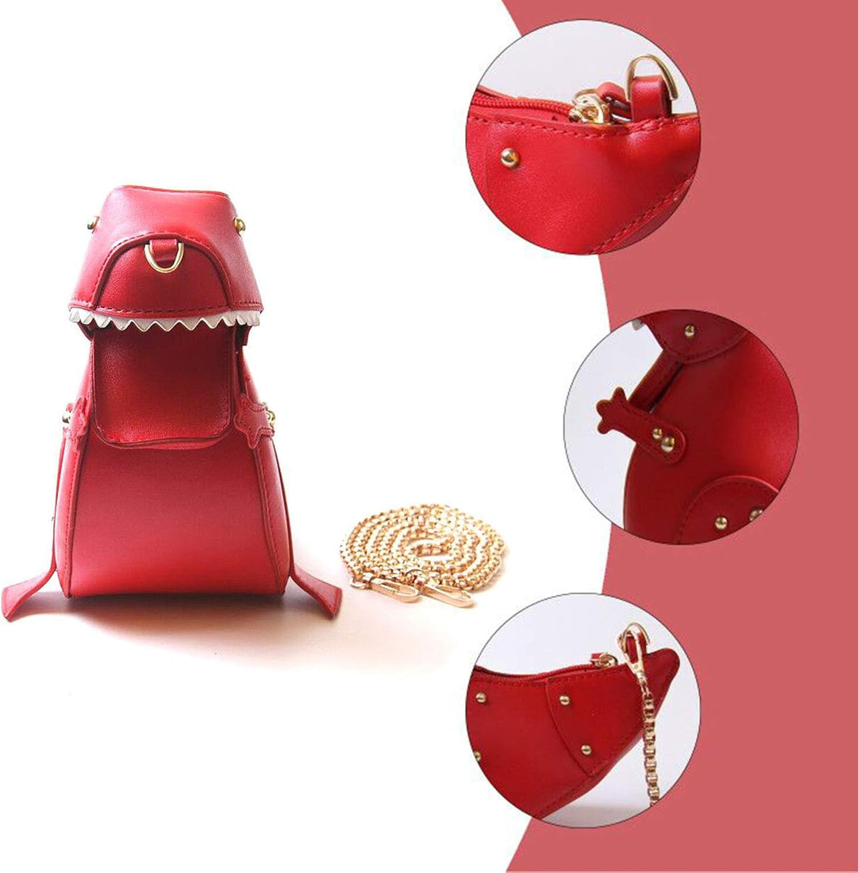 Bolsos cruzados piel sintética Talla unica forma dinosaurio
